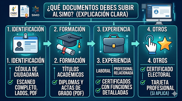 Documentos que debes subir al SIMO
